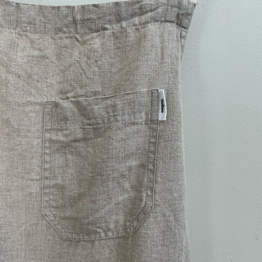 Solino Home 100% Linen Apron - Picture 2 of 6